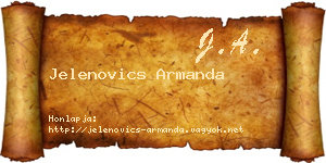 Jelenovics Armanda névjegykártya